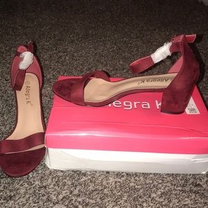 Allegra K Size 10.5 Burgundy heels Never Worn